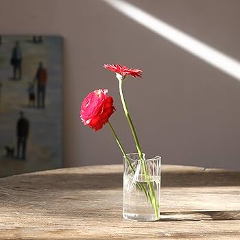 ウェーブ　ガラス　花瓶 ストライプウェーブガラスフラワーベース – acacia
